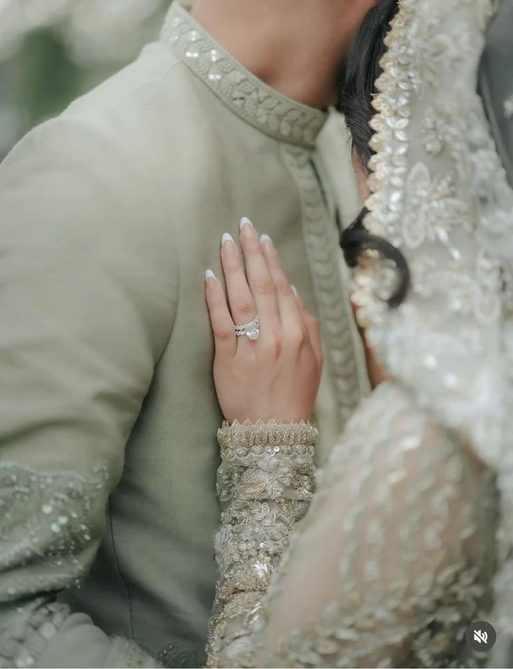 Bride and groom in an intimate wedding moment