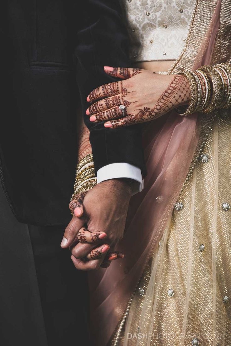 Mehendi hands and bangles close-up